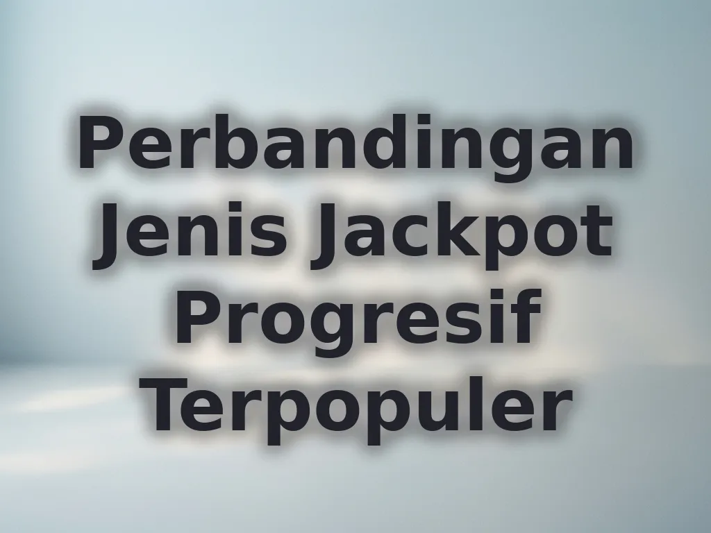 Perbandingan Jenis Jackpot Progresif Terpopuler
